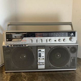 Sanyo M - X650k Ghettoblaster Vintage Boombox Stereo Tape Cassette Player