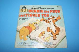 33 Rpm Vinyl Walt Disney 24 Page Book Record Winnie The Pooh And Tigger Too 1974