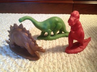 Sinclair Mold - A - Rama Dinosaurs - T - Rex/stegosaurus/brontosaurus (set Of 3)