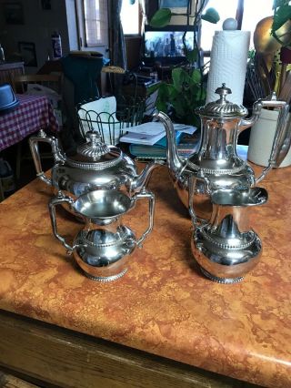 Vintage Wilcox Silverplate Coffee/ Tea Set