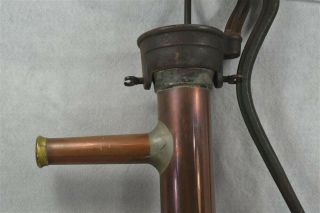 pump hand water copper iron 41 in.  farm kitchen yard antique rare 1890 3