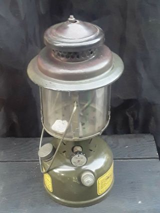 Vintage 1959 Coleman Us Military Gasoline Lantern Us Quadrant Globe