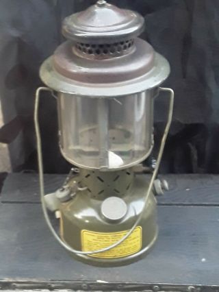 Vintage 1959 Coleman US Military Gasoline Lantern US Quadrant Globe 2