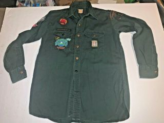 Vintage Boy Scout Bsa Explorer Shirt Eagle,  Mt.  Baker Council Bellingham 50 