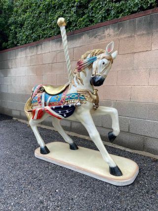Full Size Carousel Horse With Native American Accent