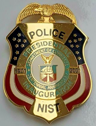 United States Department Of Commerce Presidential Inauguration Badge 2001 Nist
