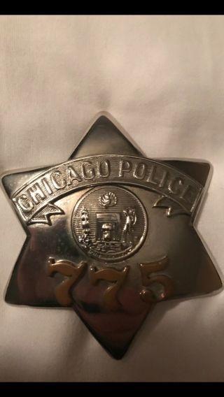 Chicago Police Vintage Pie Plate Badge Low Number Ch Hansen