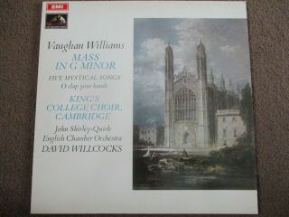Vaughan Williams - Mass In G Minor / Five Mystical Songs - Lp - Hmv - Asd 2458 Uk