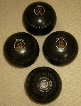 Henselite Lawn Bowls Set Of 4 Size 7