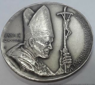 LE 98.  6 Silver Vatican Ecumenical Council Medal Pope John Paul II W/Box Papers 3