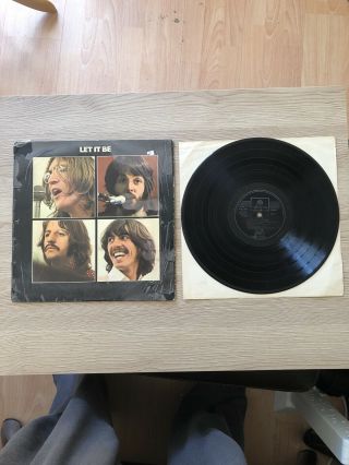 Rare Vinyl Lp The Beatles Let It Be Uk 1970 1st Press Emi Parlophone Pcsj 7096