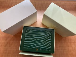 Vintage Rolex Green Wood Watch Box Case - 32.  00.  02