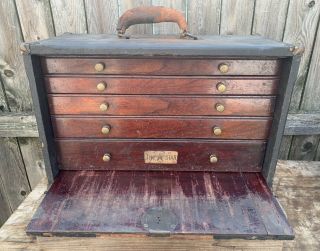 Vintage Machinist Tool Chest The Star 5 Drawer Toolbox