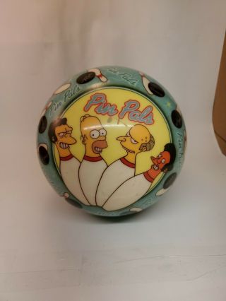 Vintage Simpsons Pin Pals Bowling Ball 15 Lbs