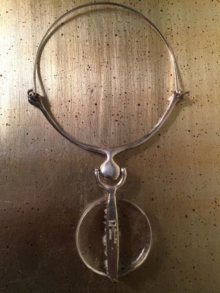 JACOB HULL VINTAGE HANDMADE SILVERPLATE AND GLASS NECKLACE 2