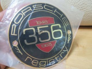 Vintage Enamel Automobile Car Club Badge Porsche 356 Registry 1948 - 1965