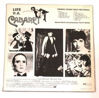 Life is a Cabaret LP Vinyl Record Sound Track Liza Minnelli NM/EX ABC 1972 2