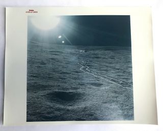 Period Nasa Apollo 14 Color Photo,  Lunar Module In Distance,  Red Serial,  8x10