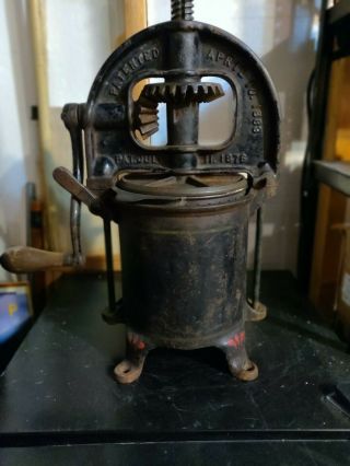 Antique Cast Iron Sausage Stuffer,  Wine And Fruit Press Made By Enterprise Mfg.