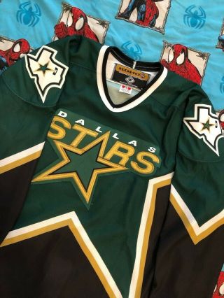 Barely Vintage Dallas Stars Green Authentic Koho Jersey Size 52 Blank