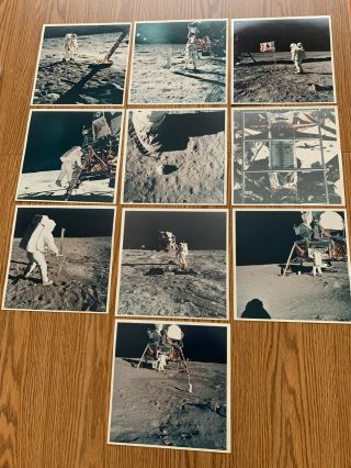 1969 Nasa Apollo 11 Moon Landing 10 Photos 8x8 On “a Kodak Paper” Type1