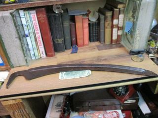 Hand Sickle Scythe Blade Farm Tool Weed Cutter Reaper Grim Tool 28 " Antique