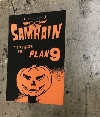 Samhain Orange " Tis The Season For… " Plan 9 Poster Cool Af As Vinyl Lp Misfits