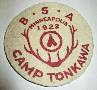 Vintage B.  S.  A.  (boy Scouts Of America) Minneapolis 1922 Camp Tonkawa Patch