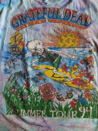 Vintage Distressed 1994 Grateful Dead Summer Tour Tshirt Size Xl