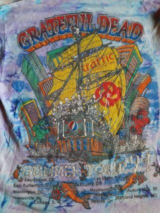 Vintage Distressed 1994 Grateful Dead Summer Tour Tshirt size xl 2