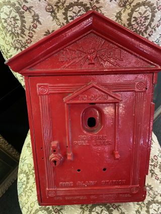 Antique Gamewell Fire Alarm Telegraph Station Red Box