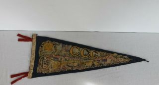 Vtg Deal 32 " Ccc U.  S.  Civilian Conservation Corps Pennant Graphic Co.  4606