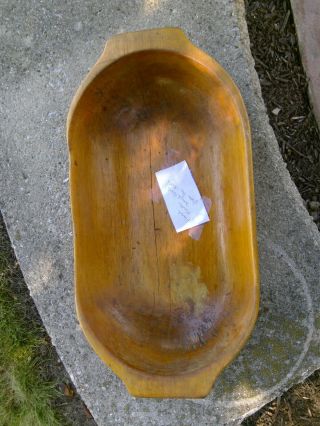 Antique Carved Wooden Dough Bowl Trencher Hand Made 1800 