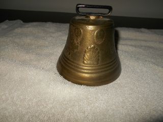 Vintage Brass Swiss Cow Bell 1878 Saignelecifr Chiantel Fondeur - Pleasent Ring