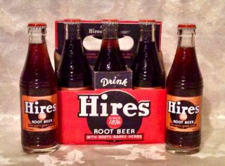 Vintage 8oz Hires Root Beer 6 - Pack Carrier