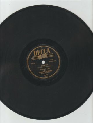 Peggy Lee 1952 Lover / You Go To My Head 78rpm - Decca 28215