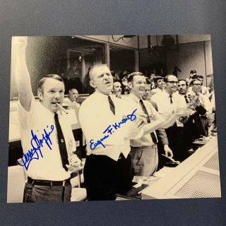 Eugene Kranz & Gerry Griffin Signed 8x10 Photo Nasa Apollo 13 Autographed