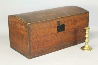 A Fine 18th C Fancy Grain Paint And Decorated Dome Top Box Best Paint Dovetails