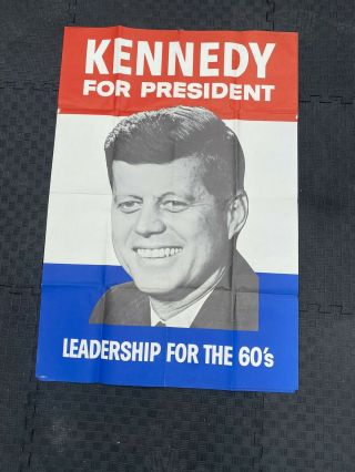 John F Kennedy For President Campaign Poster Leadership For The 1960 