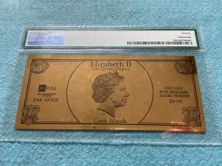 Prince Harry and Meghan Markle Royal Wedding Gold $5 Five Dollars PMG Certified 2