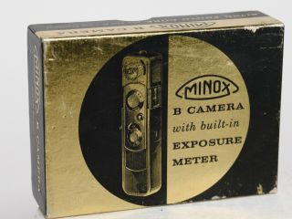 Vintage Minox B Subminiature Spy Camera With Complan 15mm F/3.  5 Lens & Case Box