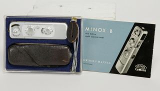 Vintage Minox B Subminiature Spy Camera with Complan 15mm f/3.  5 Lens & Case BOX 2