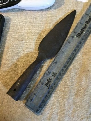 18th Century Rev War Forged Iron 9 Inch American Polearm Trench Pike Found Ny