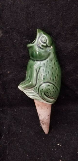 Vintage Nos Ceramic Frog Plant Watering Soaker Spike Stake Enesco Japan