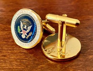 The Authentic President George W.  Bush - 43 - Full Color Presidential Cufflinks