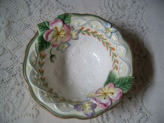 Fitz And Floyd Classics Garden Rhapsody Small Bowl With Floral Pattern