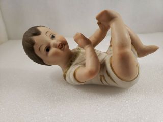 Vintage Lefton China Piano Baby Figurine Hand Painted