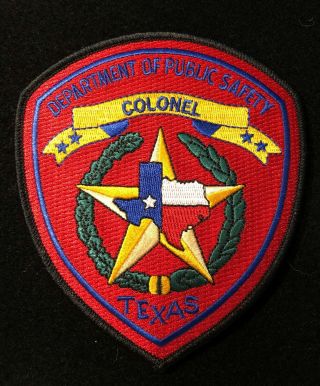 Texas Highway Patrol Dps State Police Patch Colonel Prototype Authentic