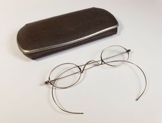 10k Antique Eyeglasses.  Marked And.  Solid Gold Spectacles.