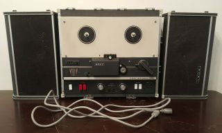Vintage Sony Tapecorder Tc - 500a Reel - To - Reel Tape Recorder With Speakers
